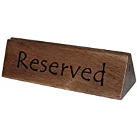 Los mejores  - Carteles de reservado con hueco para menú- de madera- 10 unidades